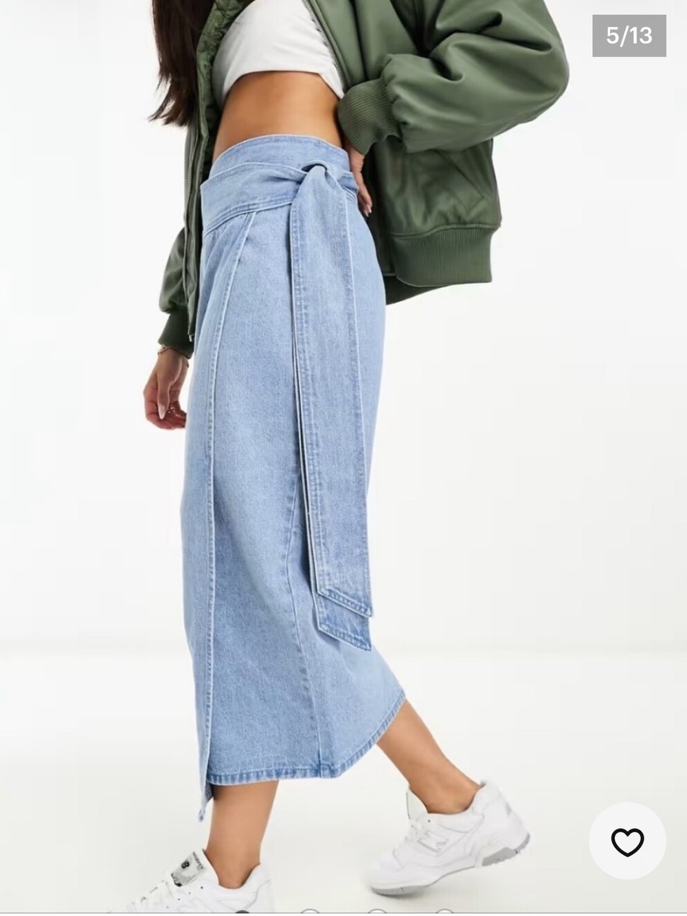 NEVER FULLY DRESSED new LONGLINE Denim WRAP skirt 10 NFD